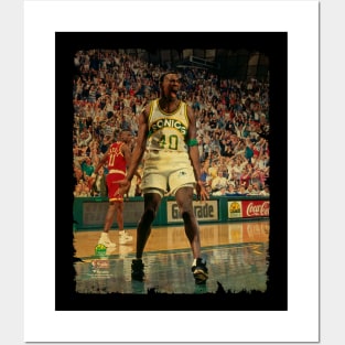 Shawn Kemp - Vintage Design Of Basketball Posters and Art